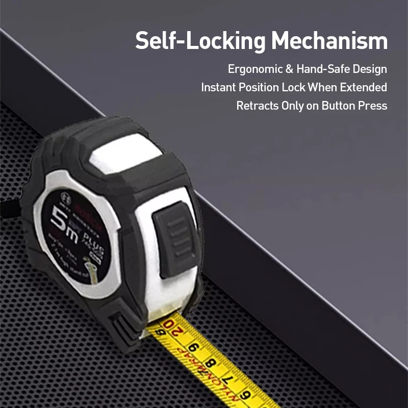 Bosch Tape Measure Retractable Soft Ruler Stainless Steel DIY Work Measuring Tools Portable Steel Tape Measure 5M view 3