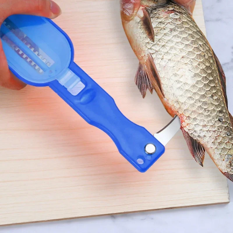 Multipurpose Kitchen Garden Cooking Tool Fish Scale Clean Convenient Scraping Scale Kill Fish with Knife Machine Kitchen Tools