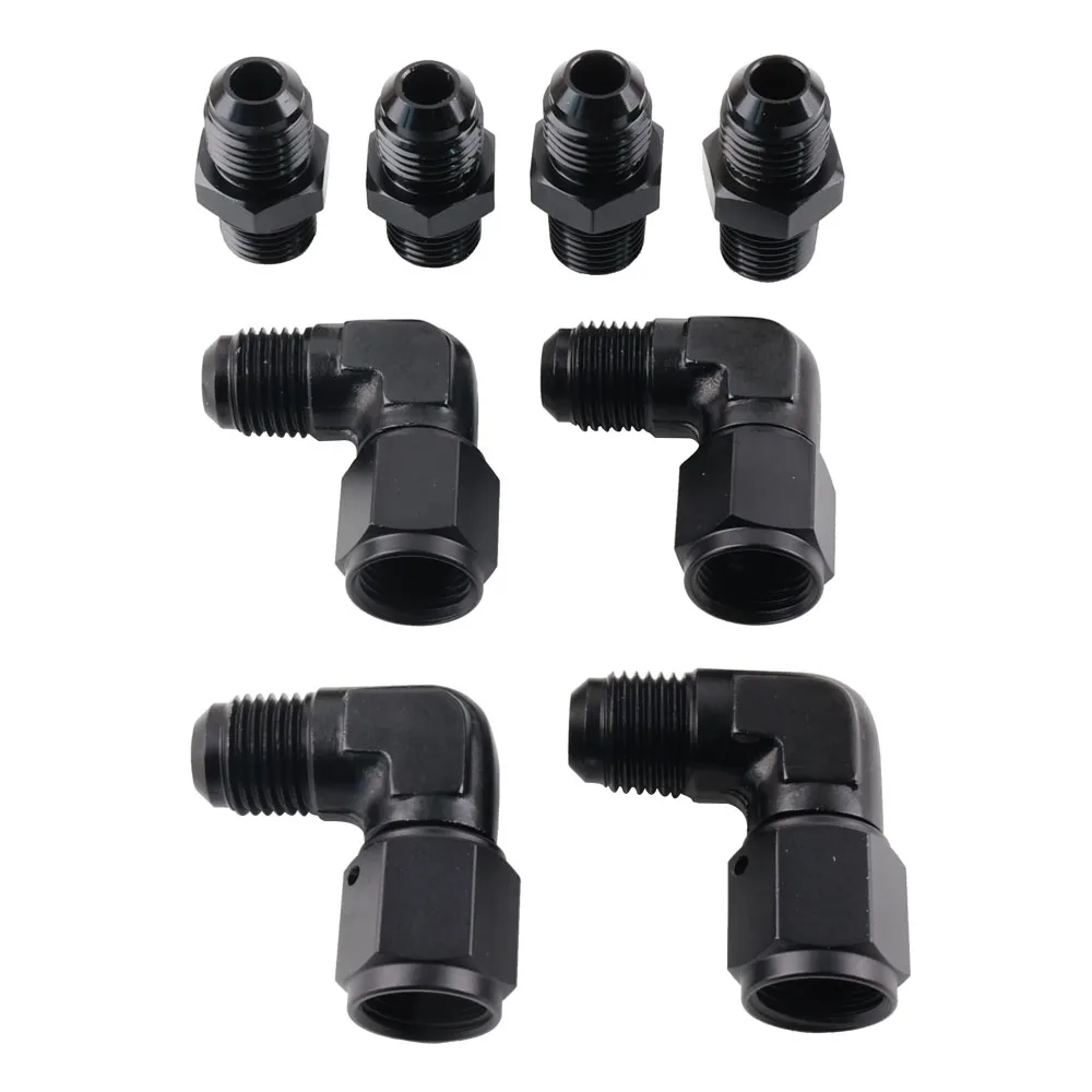 4L60E 4L65E Black Braided Automatic Transmission Cooler Hose Line Fitting For GM 4L60E 4L65E