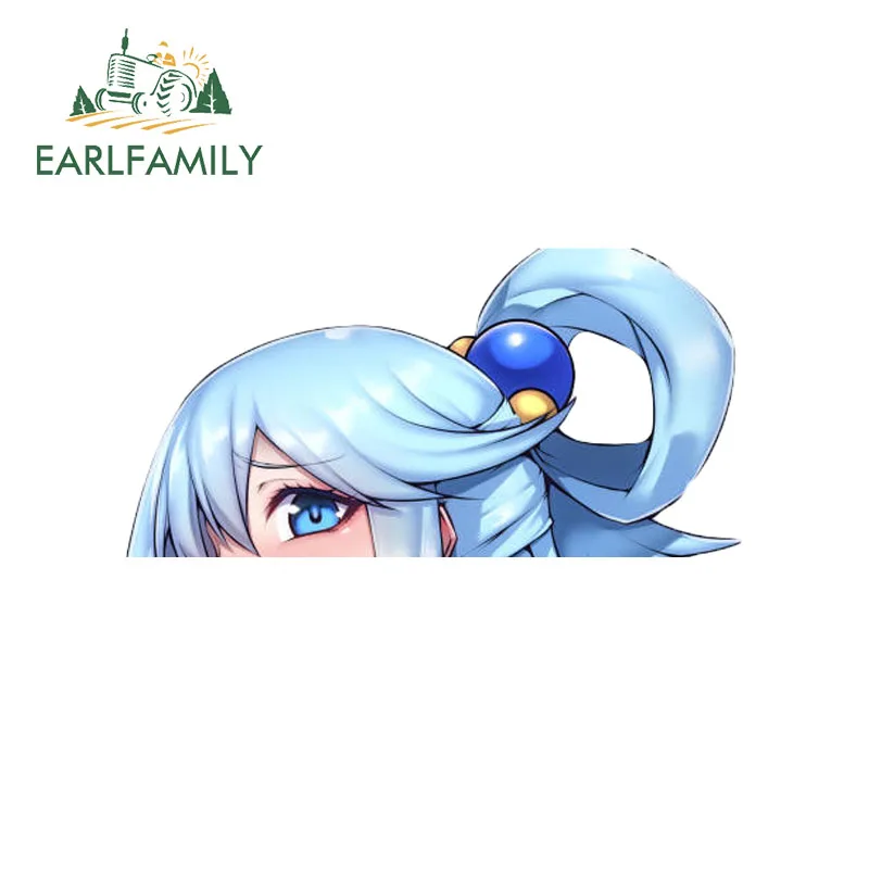 EARLFAMILY Charming Aqua Stickers Eye-Catching Amusing Windshield Bumper Helmet Decal Suitable For PVC DIY Car Body Protector