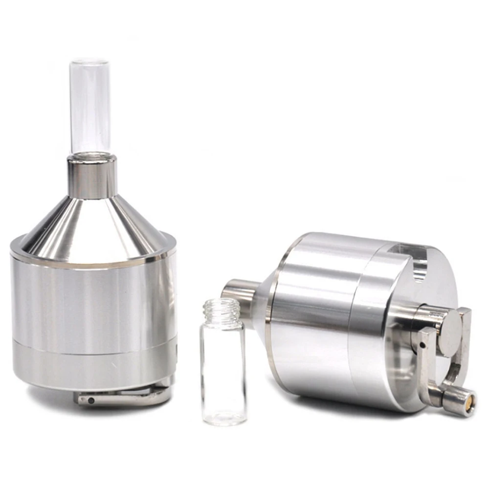 Metal Grinder 44/56mm Size Spice Grinders Pepper Mill Herbal Powder Hand Operated Crusher With Spoon Bottle Smoking Accessories