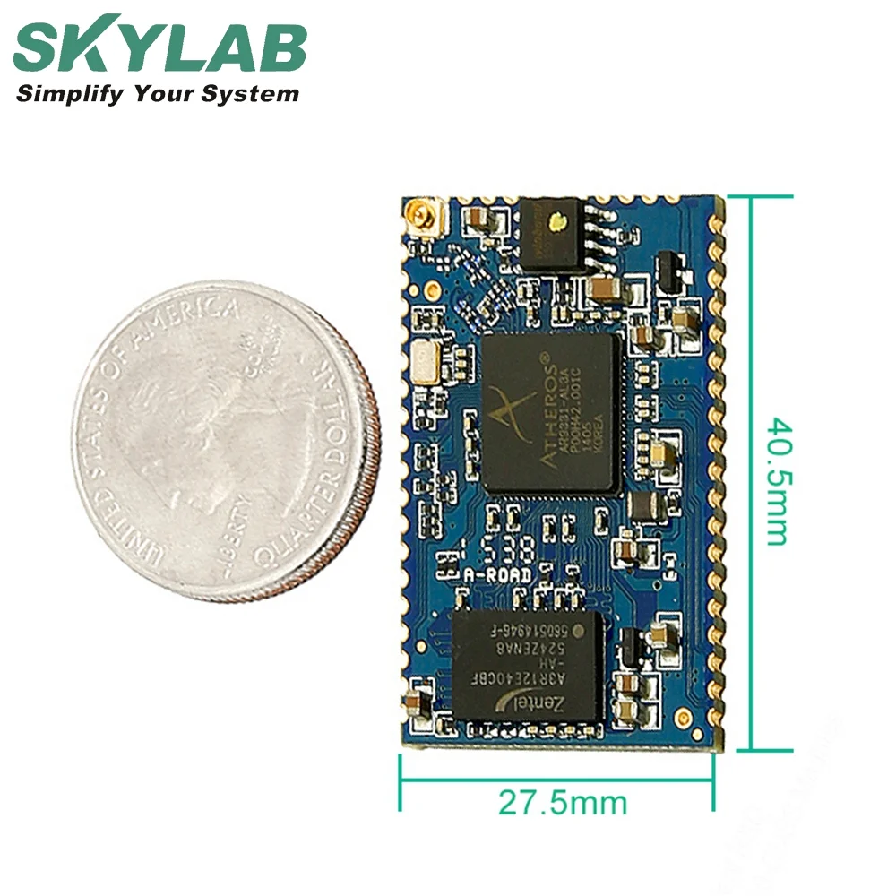 SKYLAB SKW72 wholesale AR9331 chip long range openwrt atheros GPIO set top box wifi module for Home Gateways