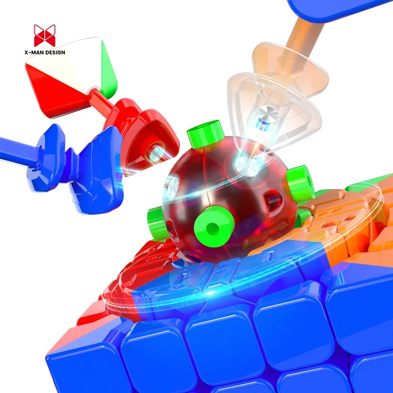 QiYi XMD Hong-Cube Magique Magnétique de Vitesse pour Enfant, Jouet Fidget Professionnel de 14 à 5 m, Puzzle de 5x5x5