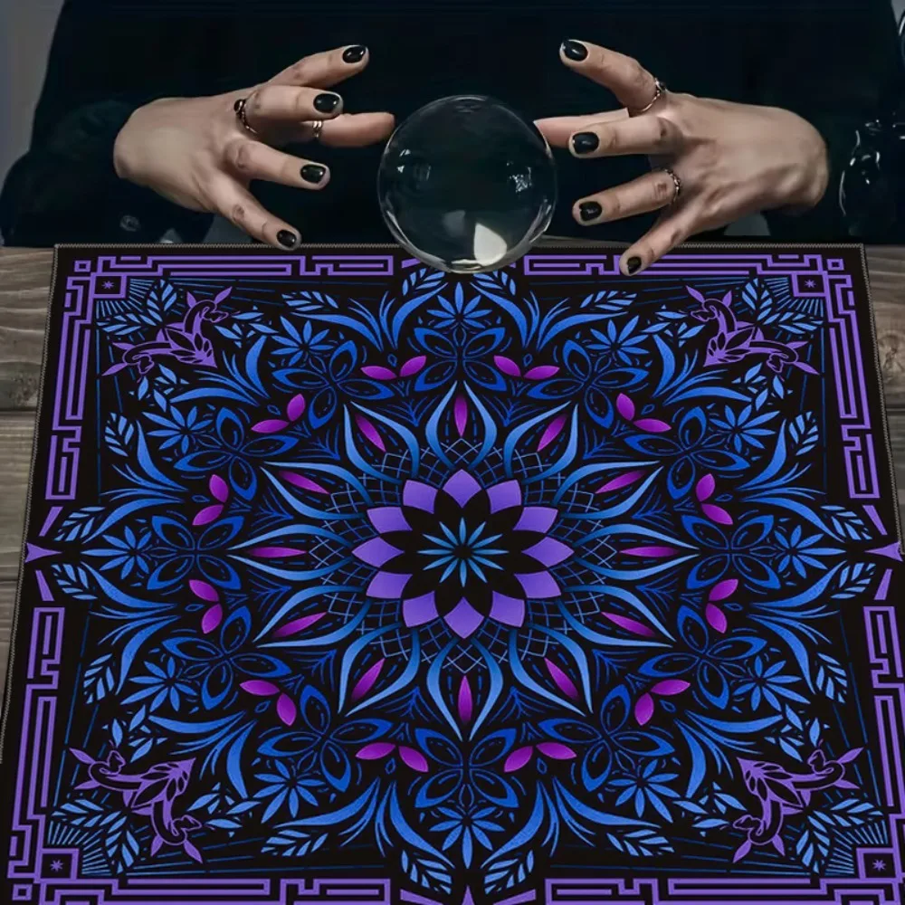 Mystic 2D Print Tarot Table Cloth Multiple Sizes HD Sublimation Astrology Meditation 100 Polyester Washable Board Game Gift Cool