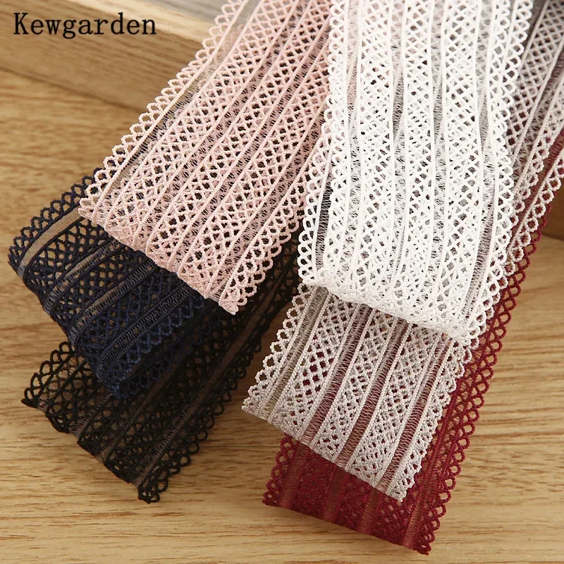 Kewgarden Handmade Tape DIY Hair Bow tie Ribbons Packing Riband Hollow Elasticity Stripe Ribbon 1\