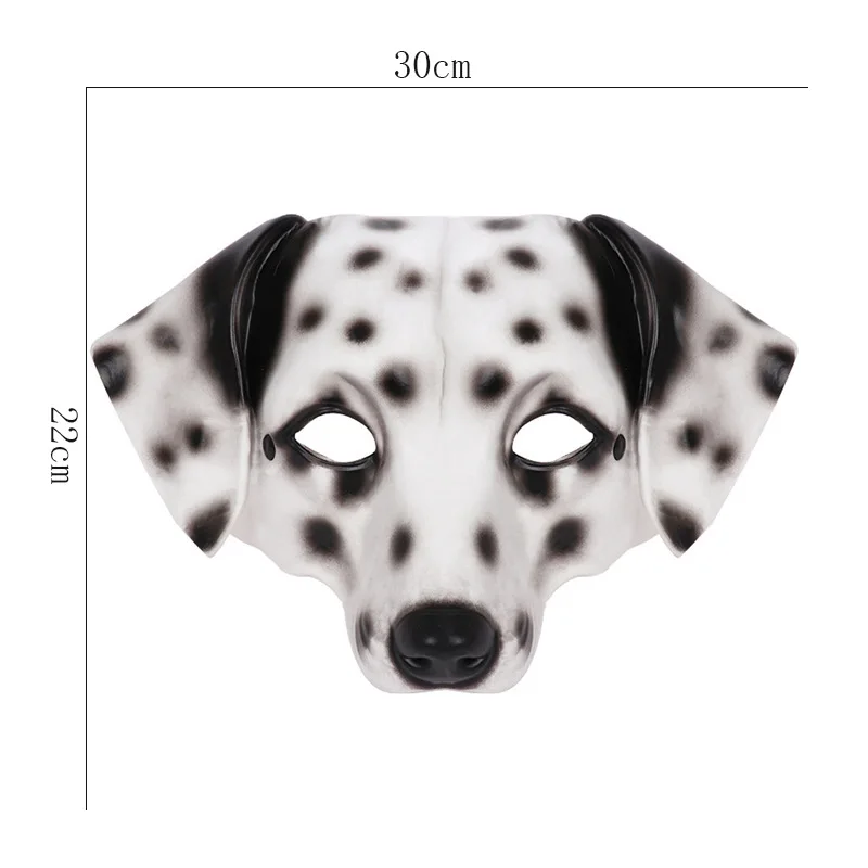 หน้ากากดัลเมเชี่ยนสุนัขคอสเพลย์ Props Carnival Ball Face Mask Canids คอสเพลย์เครื่องแต่งกาย Party ผู้ใหญ่ที่สมจริงหน้ากากสัตว์เลี้ยง