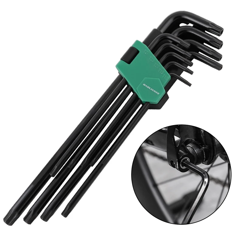 

9-Piece Torx Star Allen Wrench Set T10-T50 Long Arm Torx Key Set Bike Repair Tool