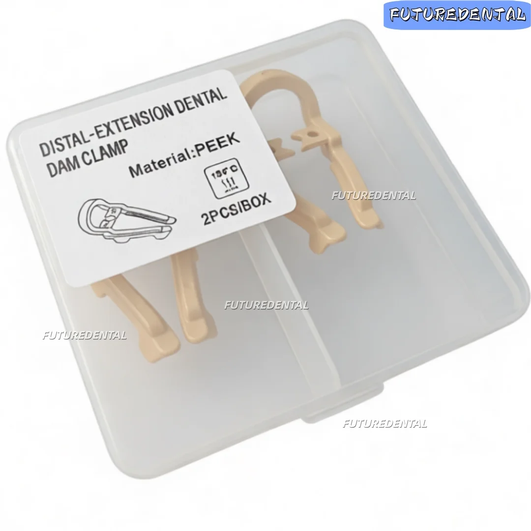 2Pcs PEEK Dental Rubber Barrier Clip Isolation Clamp Extended In The Middle And Far Essential Tools For Isolation Surgery