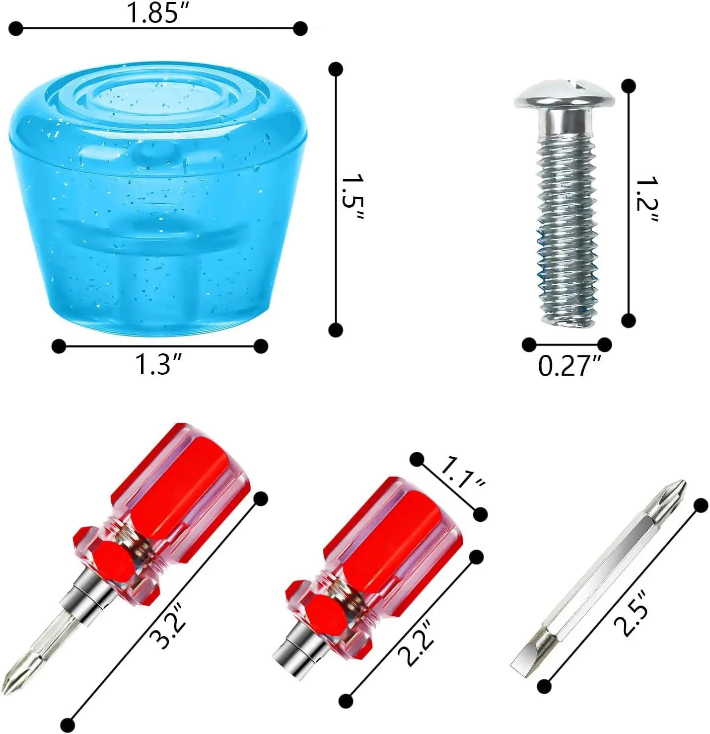 Roller Skate Toe Stoppers Brake Block Shoes Holder with Screw Arbor with Nuts Wrench Double-Row Roller Skating Brake Jam Plugs