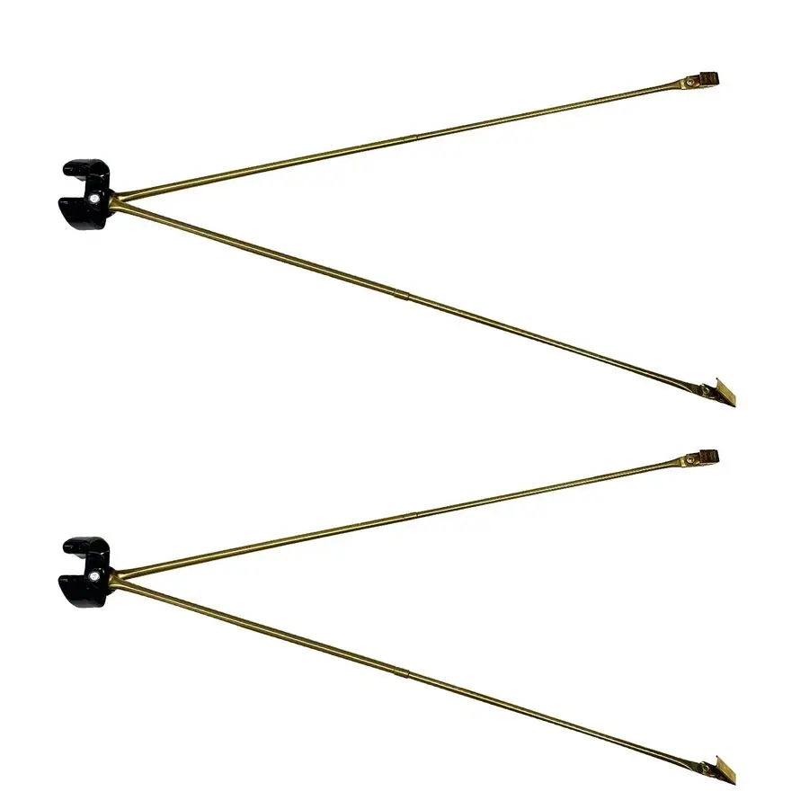 

Набор из 2 золотых металлических выпрямителей для флагштоков (50 см / 19,5 дюймов) для использования внутри помещений, для демонстрации флагов