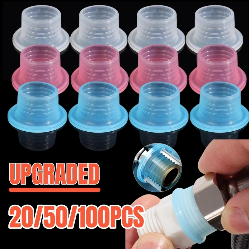 20-100PCS Silicone Sealing Gasket Upgraded Version for Faucet Leak-proof Anti-drip Rubber Pipe Hose Gasket Seal Water Pipe Plug