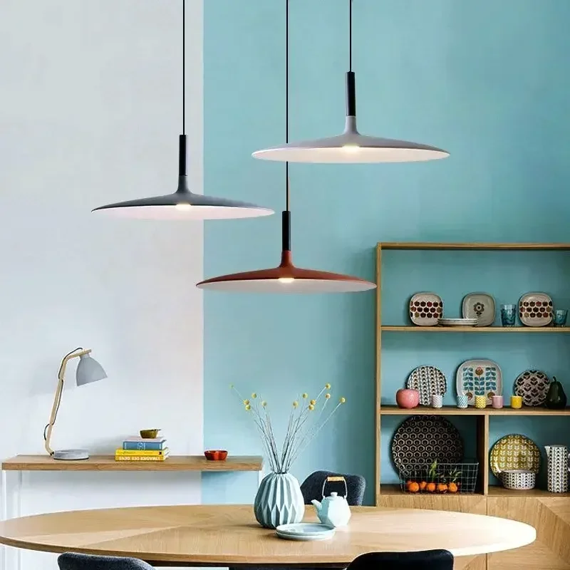 Suspension LED UFO pour salle à manger, art industriel nordique, designer moderne, bar, cuisine, décoration de la maison créative intérieure, 73