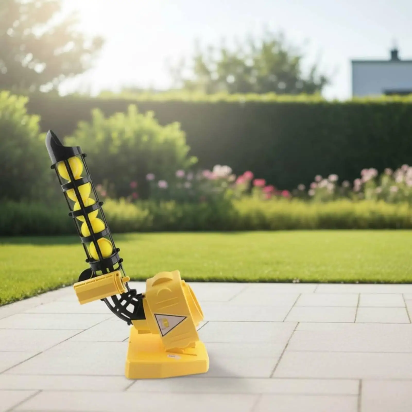 Automatic Ball Launcher Tube-type Baseball and Tennis Launcher Rectangular Court Tennis Ball Thrower