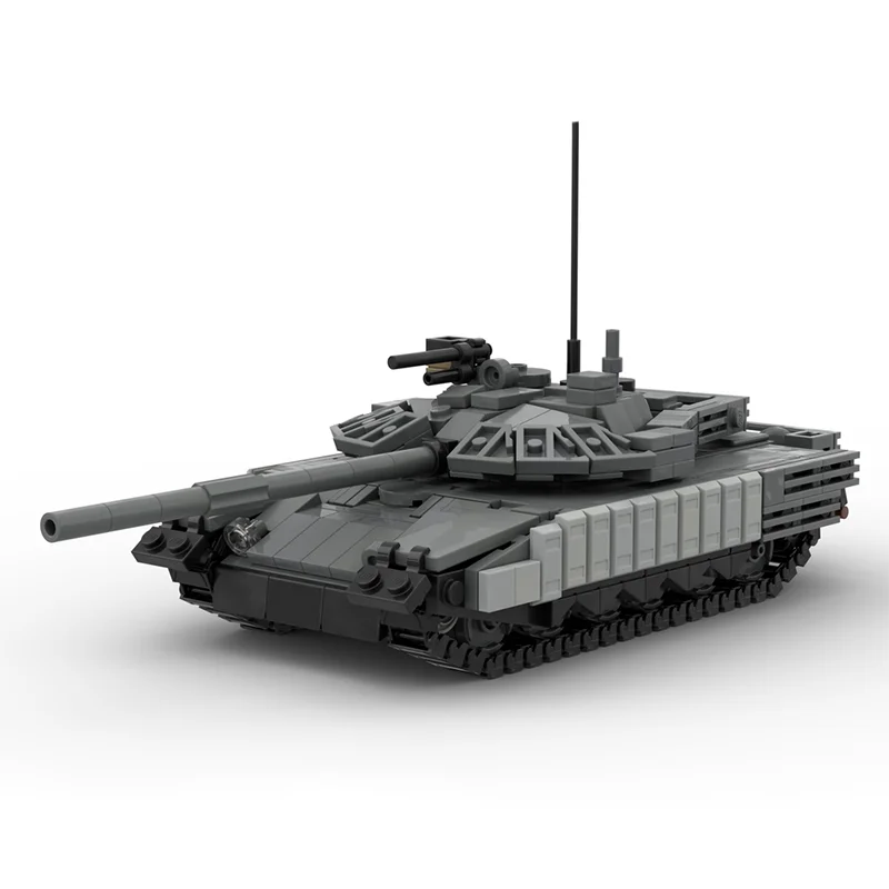 

602 шт. боевое оборудование MOC T-80BVM, модель танка, сделай сам, сборка, строительный блок, игрушка, детский подарок на день рождения