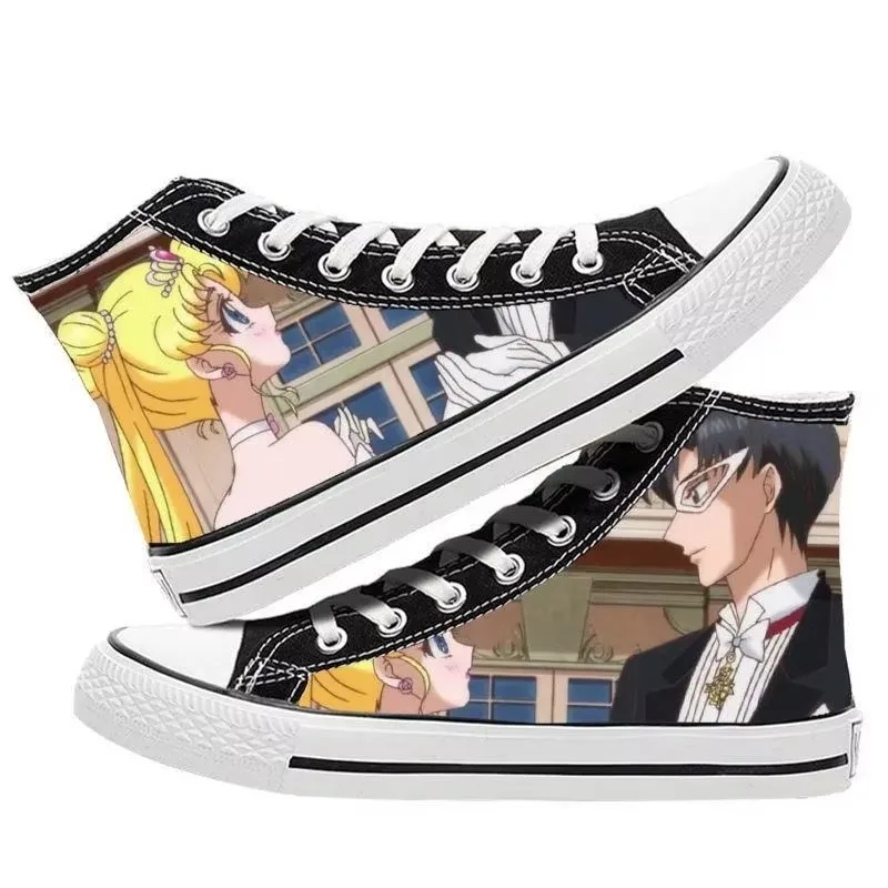 Sailor Moon high-top student canvas shoes anime peripheral spring and autumn male and female couples cartoon casual sneakers