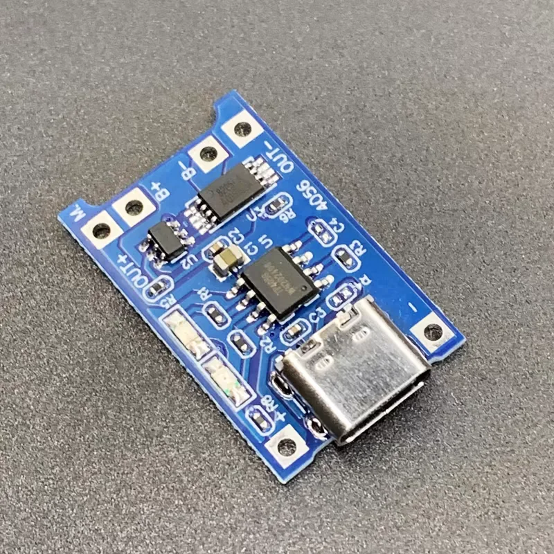 TP4056 charging source module board 18650 1A lithium battery and protection integrated TypeC overcurrent protection USB port