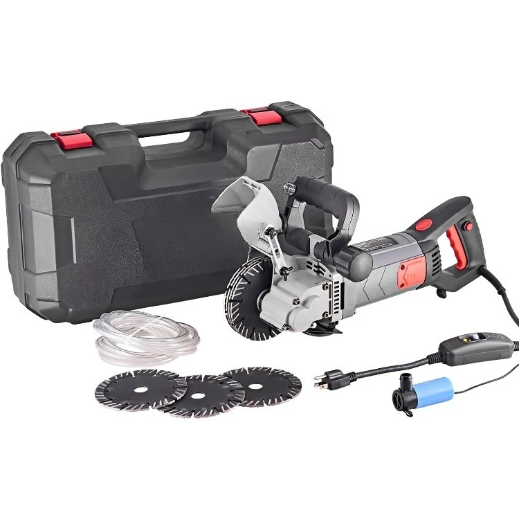 

Wall Chaser Cutting Machine Wall Concrete Grooving Cutting w/Water Line Dust Port Infrared Sighting (Slotting Mach