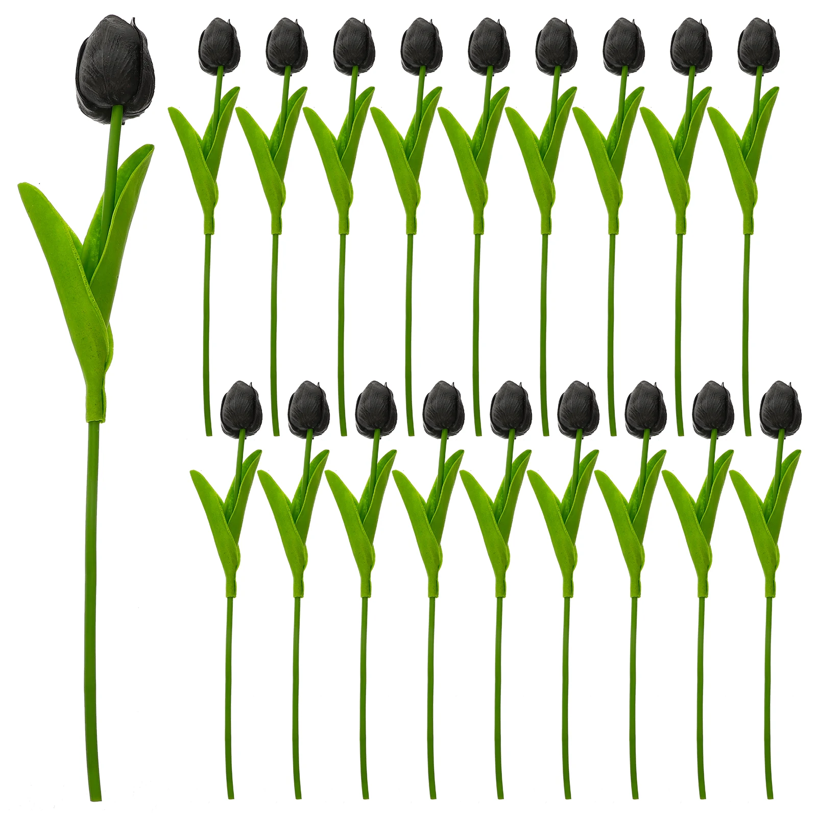 

20 Pink Bouquet Fake Flowers Home Decor Bedroom Simulation Tulips Ornament Simulation Simulated Tulips PU Florals