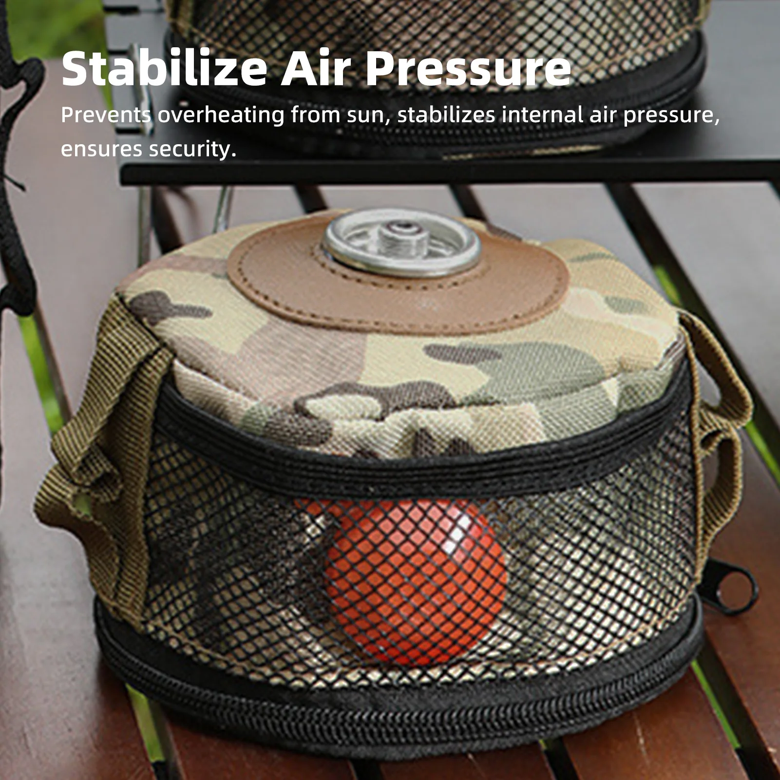 Cubierta para recipiente de Gas para acampar al aire libre, funda protectora de 230g, bolsa aislante, bolsa de almacenamiento para recipiente de estufa anticaída para Gas plano de 230g