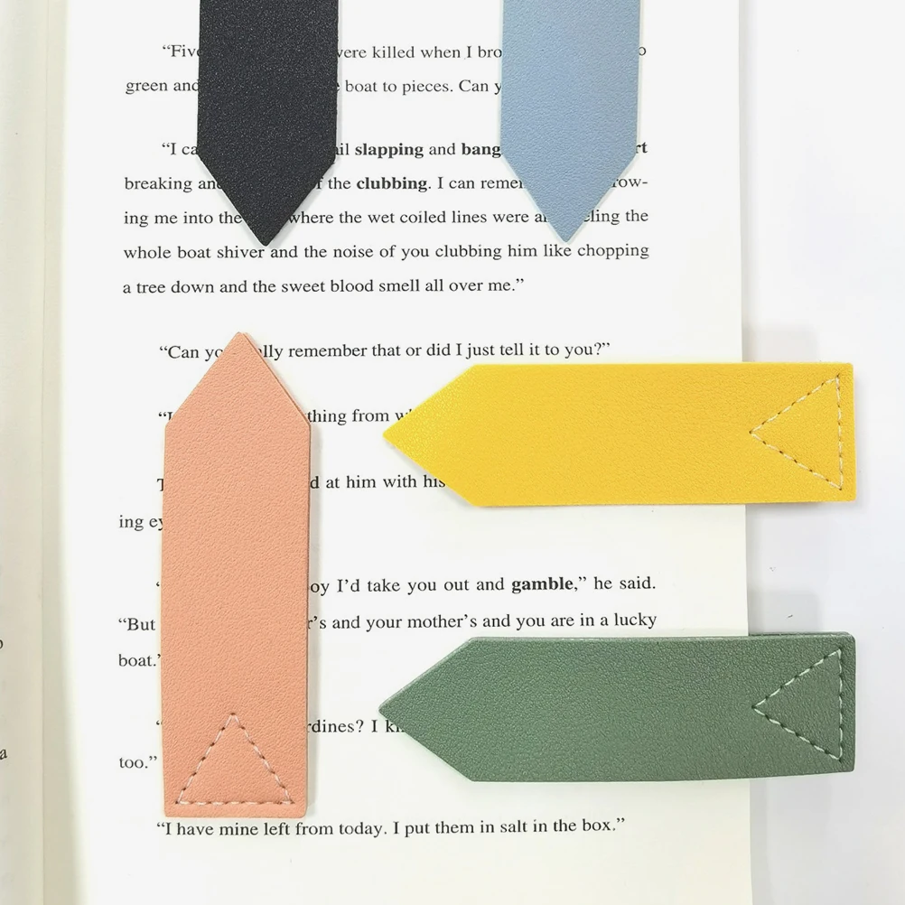 

6pcs Bookmarks Creative Colored Design Lightweight Portable Reading Page Markers Simple Fun Pu Gifts Students