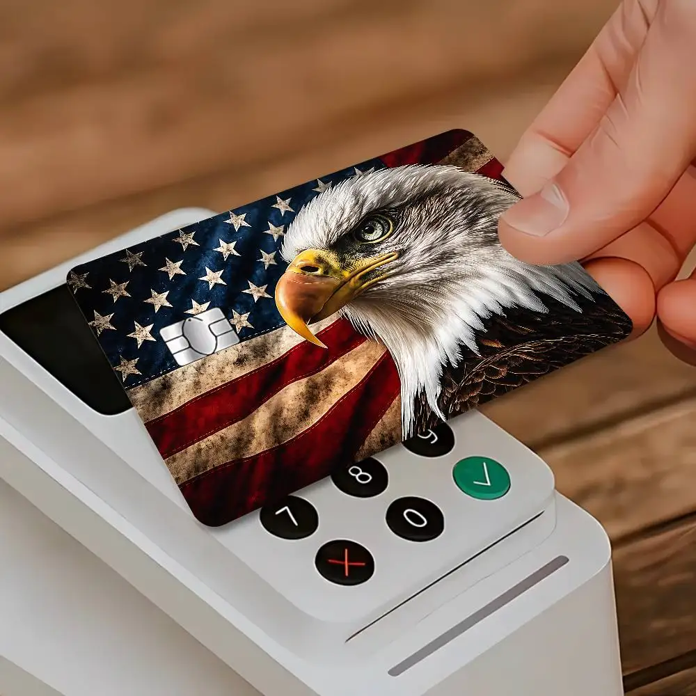 250 Years American Anniversary Card Stickers Cartoon Decorative Small Waterproof Chip 4PCS Card Sticker New Anti-Scratch