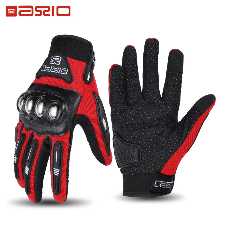 New Summer Breathable Motorcycle Gloves Women Men's Off-road Full Finger Protective Shell Anti-drop Touch Screen Riding Gloves