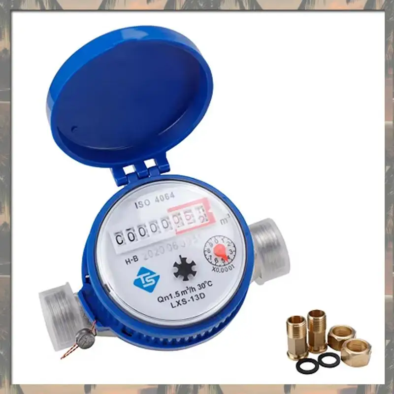 

A70U New Copper-Fitted Mechanical Rotary Wing Water Meter E-Type Precision Pointer Counter Measurement Tools