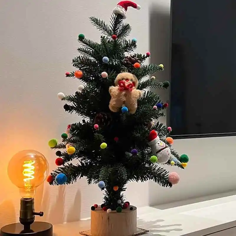 

Мини-маленькая рождественская елка для гостиной, торгового центра, украшение, рождественская сцена, атмосферная композиция, праздничные подарки