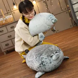 Soft Blob Seal Pillow Trendy Large Chubby Stuffed Animal Plush Toys Cute PP Cotton Gift for Boys Girls Children