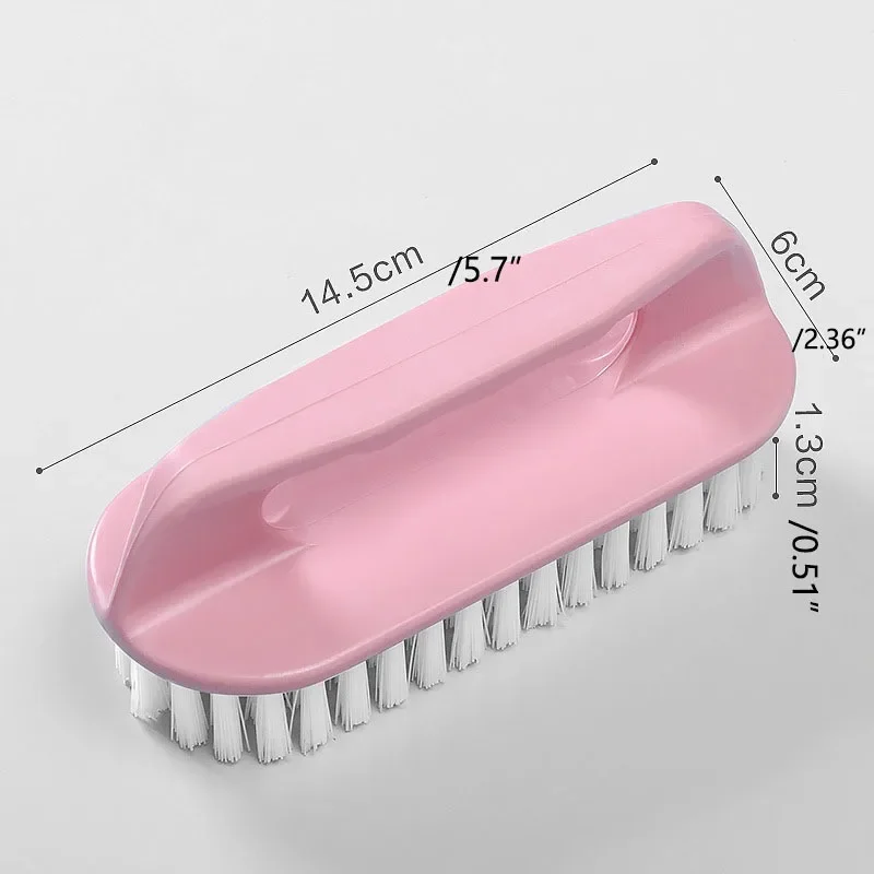 1PC Stiff Bristle Shoe Wash Plastic Brush Multi-functional Household Hand-held Cleaning Brush Laundry Bathroom Brush