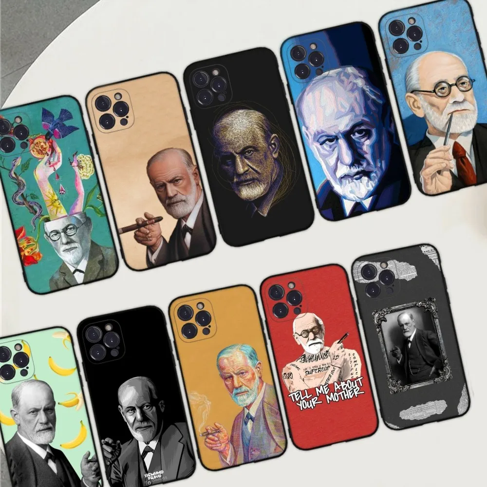 Sigmund psychoanalysis Freud Phone Case for iPhone 15 8 7 6 6S Plus X SE 2020 XR XS 14 11 12 13 Mini Pro Max Mobile Case