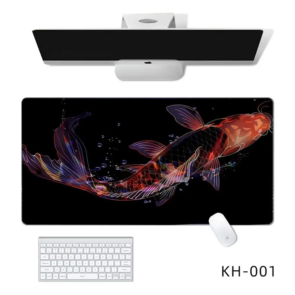 Koi Carp Mouse Pad Mouse Pads For Desk, Gaming Mouse Pad,  with Stitched Edges and Non-Slip Rubber Base