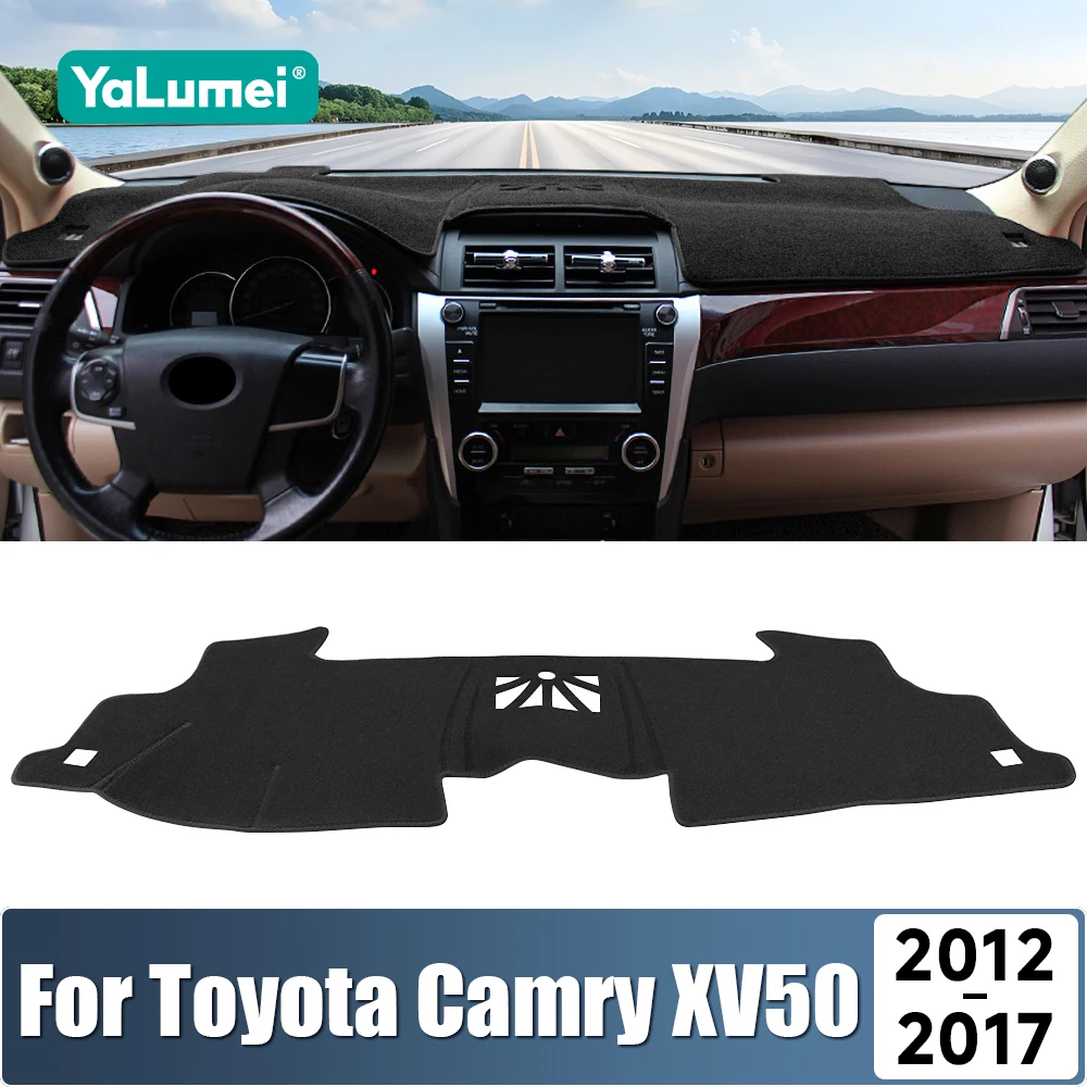 

For Toyota Camry 50 XV50 2012 2013 2014 2015 2016 2017 Car Dashboard Avoid Light Pad Instrument Desk Cover Anti-UV Non-Slip Mat