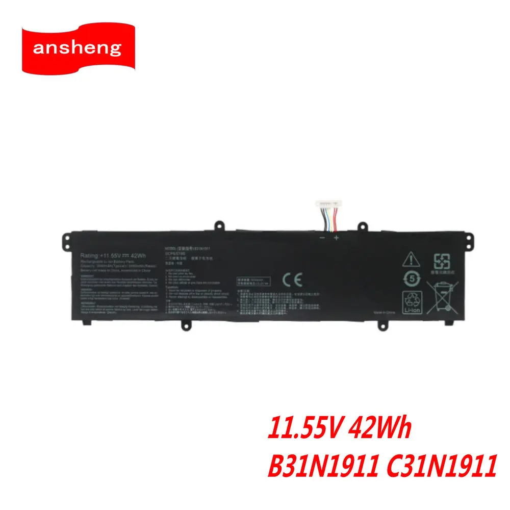 

11.55V 42Wh B31N1911 C31N1911 Laptop Battery For ASUS VivoBook Flip 14 TM420IA TP470EA M413DA M413DA-EK162T M413DA-EK007T