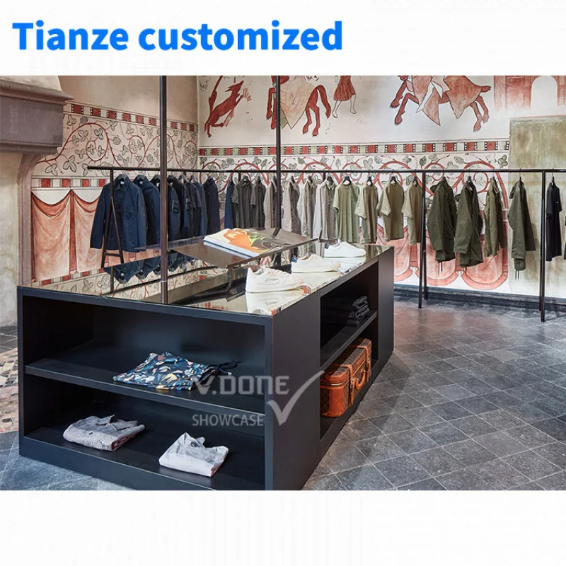 [Customized]Charming ladies garments display ladies clothes shop clothing store display racks interior design