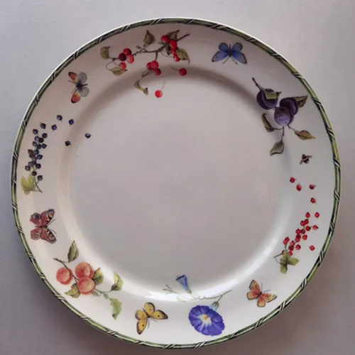 European and American Pastoral series ceramic flat plates and cups