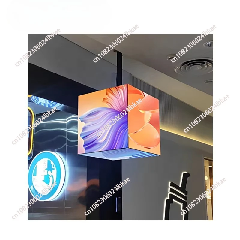 5-Sided P3mm Light Emitting Diode Cube Screen Full Color Video Advertising Digital Signage Display High Brightness Cube Signage