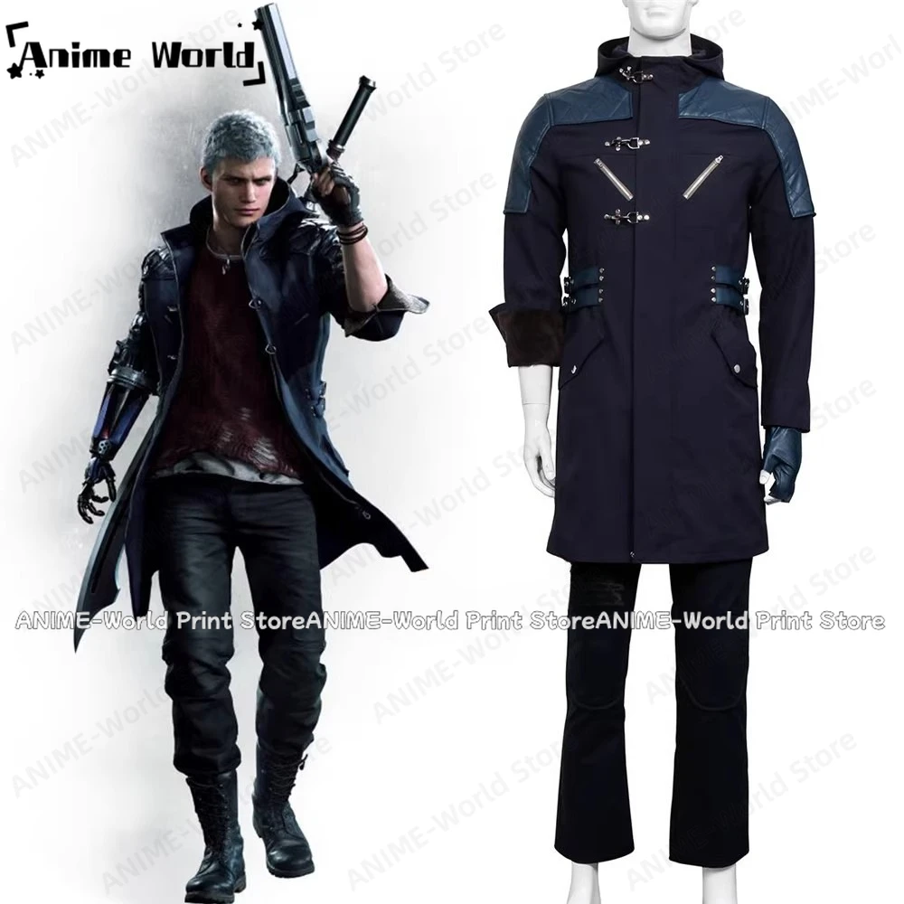 

《Custom Size》Nero Devil May Cry V NERO Cosplay Costume Jacket Full Set Christmas Party Halloween Uniform