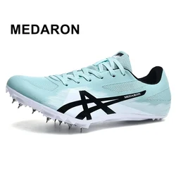 MEDARON-Zapatillas deportivas profesionales para hombre y mujer, calzado deportivo de velocidad para correr, con clavos, 8 picos