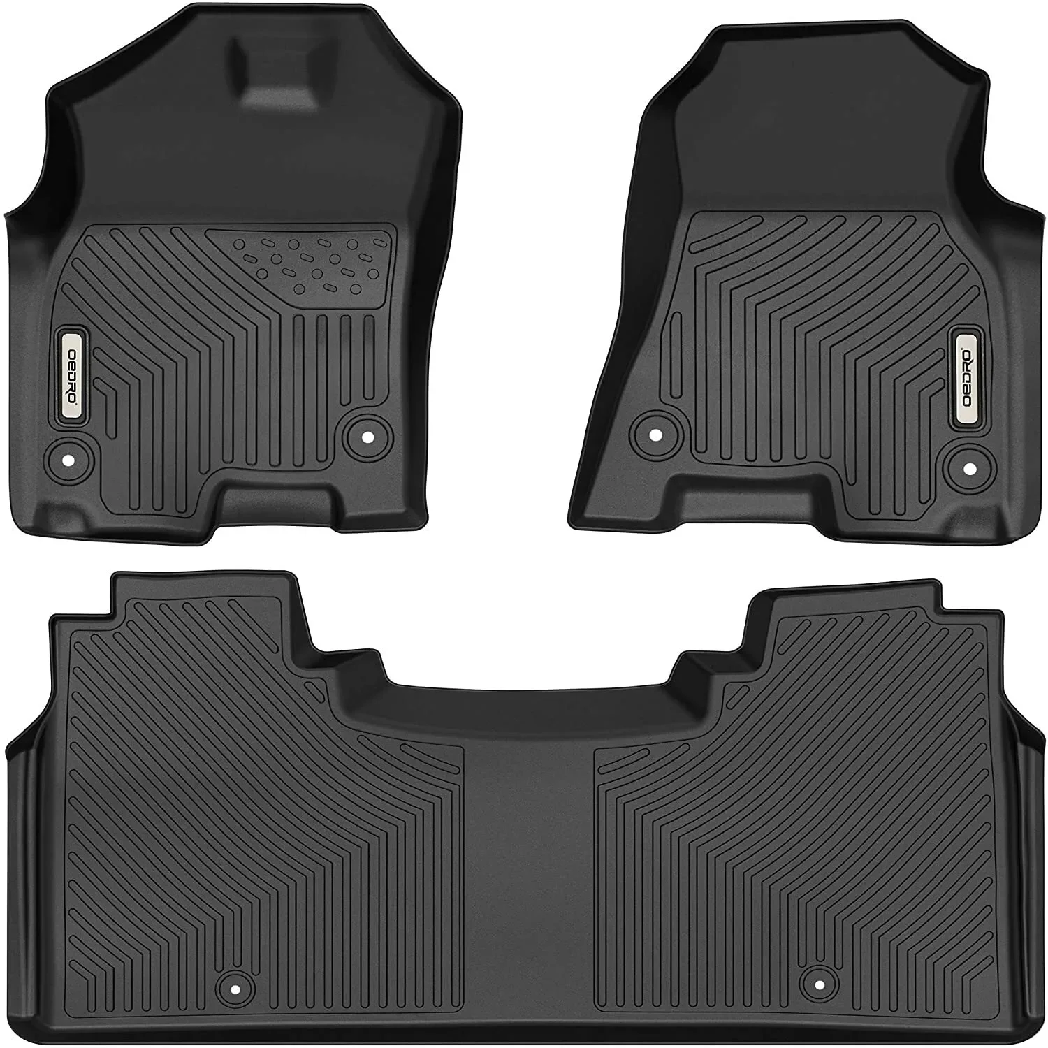 OEDRO Floor Mats for 2019-2022 2023 2024 Dodge Ram 1500 Crew Cab All Weather TPE Liners 3D Molded