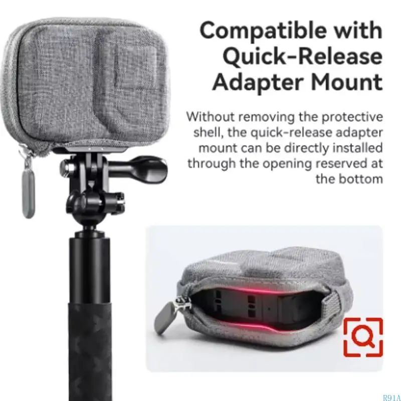 R91A Lightweight EVA Camera Storage Bag Waterproof For 360 Sports Camera Protector