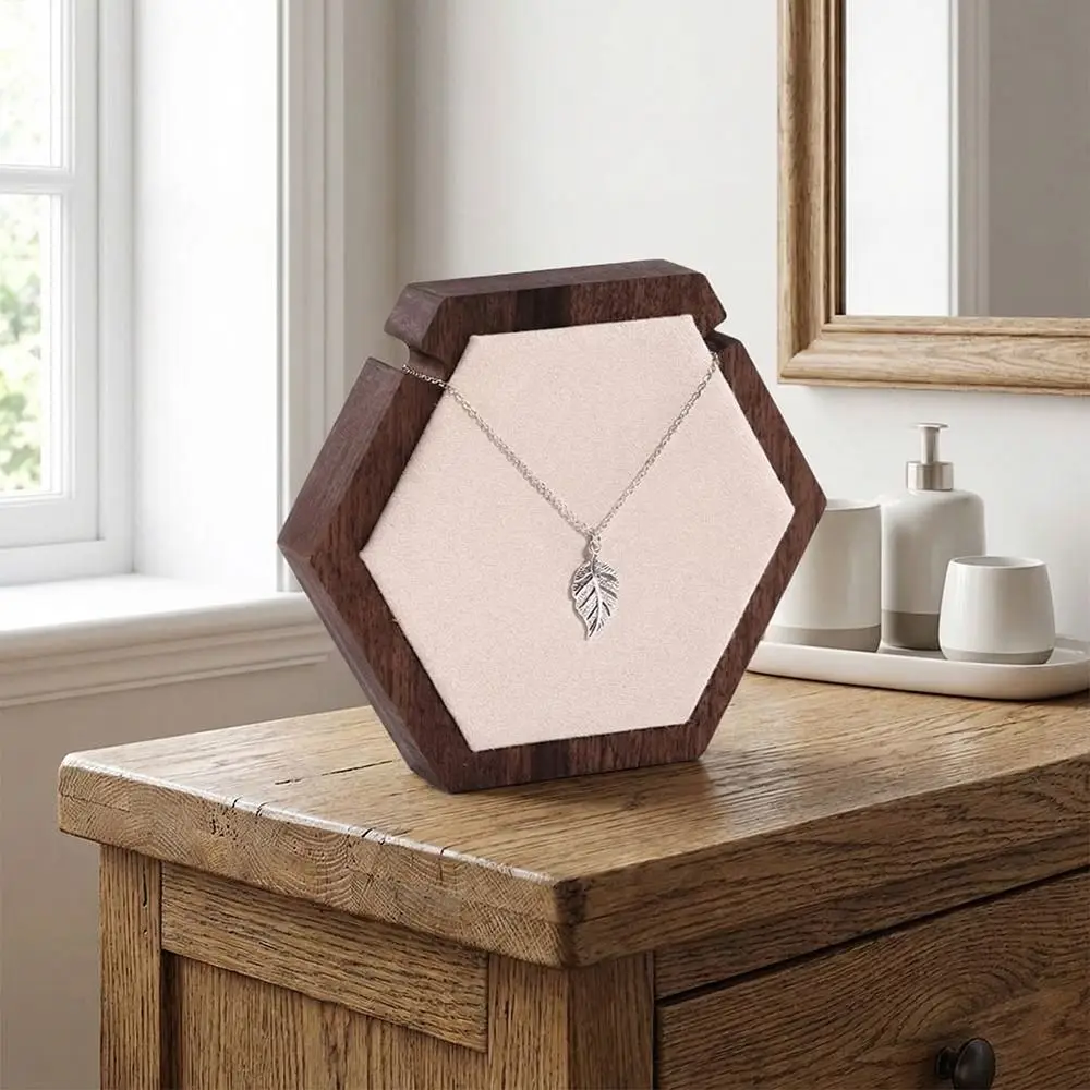 

Elegant Space-Saving Pendant Holder Easy Assembly Vintage Jewelry Stand Smooth Wood Wood Jewelry Holder Craft Store