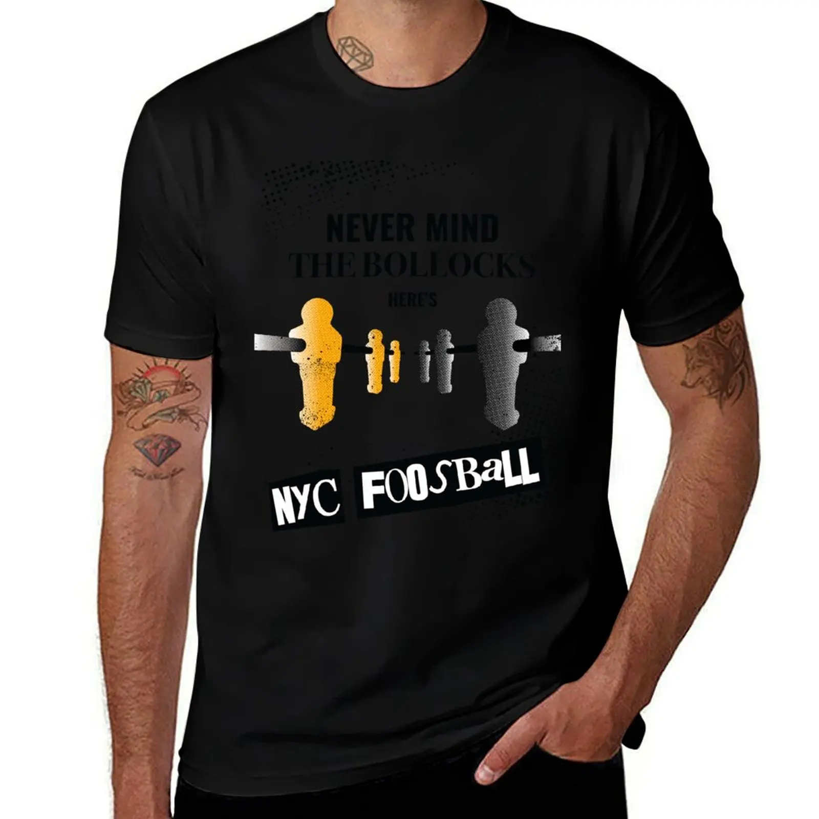 Never Mind the Bollocks, Here's NYC Foosball (Light Items) T-Shirt Street Style Casual Tee Shirt T-Shirt
