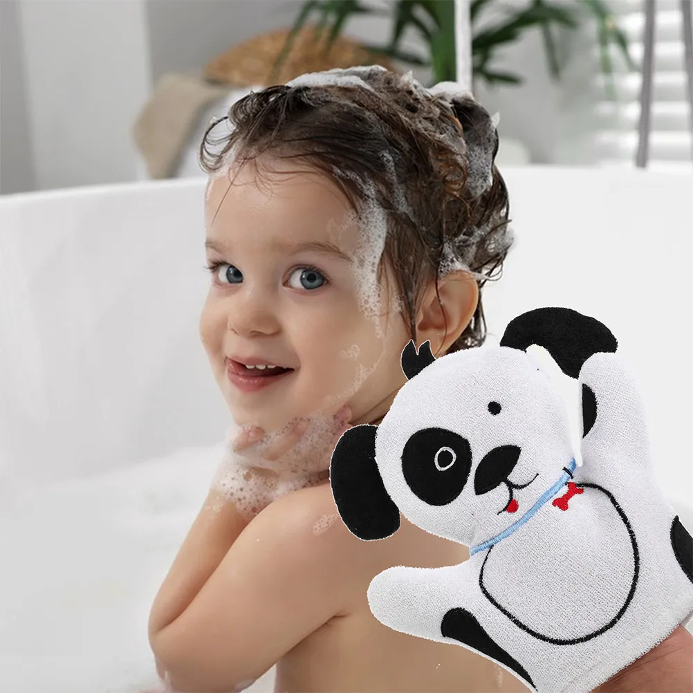 2Pcs Kids Cartoon Bath Gloves Soft Gentle Exfoliating Shower Mitt Fun Scrubber Safe for Delicate Skin Bath Accessories