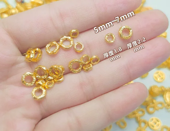 24k pure gold jewelery spacers gold stoppers for beads view 3