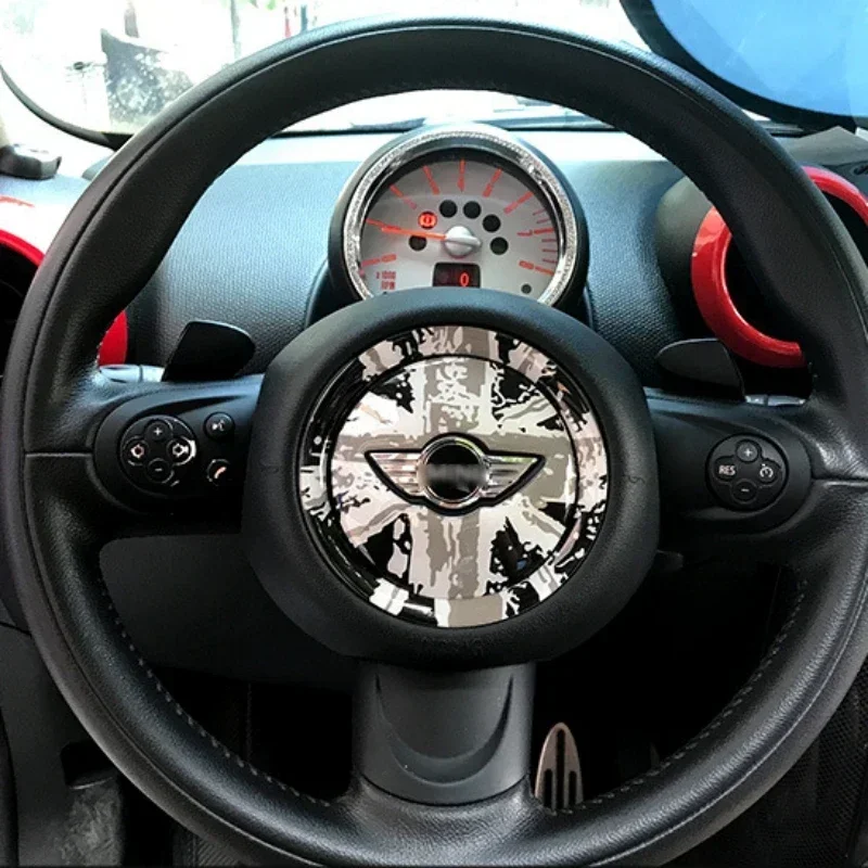 Car Steering Wheel Sticker Decoration for MINI Cooper R56 R57 R58 R59 R61 R60 Countryman Auto 3D Dedicated Decal Accessories