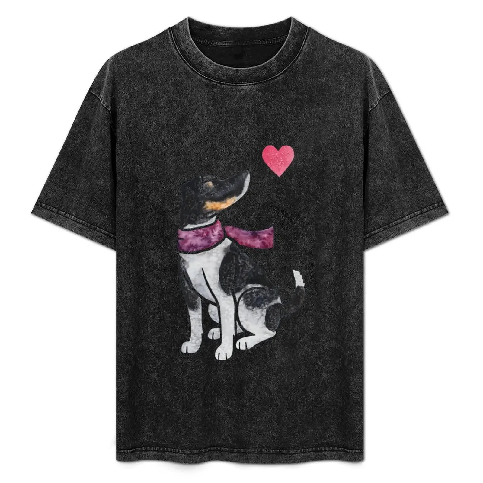 

Watercolour Smooth Fox Terrier T-Shirt cotton t shirt man anime t shirts for man T-Shirt