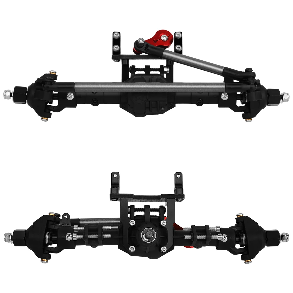 Plastic Housing Front Rear  Axle with Servo Mount for Axial SCX10 II 90046 90047 1/10 RC Crawler Car Upgrade Parts