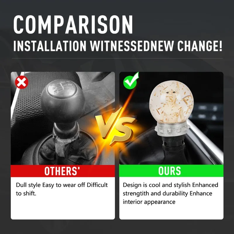 A piece of delivery car modification accessories double-layer resin gear head personalized variable speed handball shift handle
