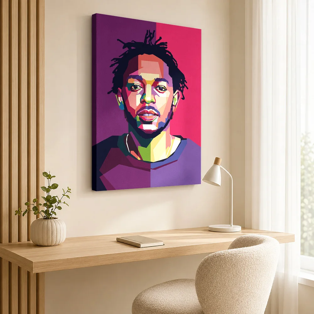 Kendrick Lamar Canvas Print Poster Customized Retro Music Wall Paintings Decoration for Bedroom Collectible Ready to Hang Gift